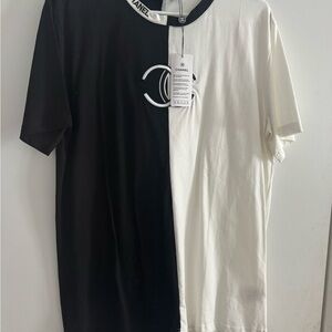 Chanel Two-Tone Black and White Men's Tee
